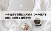 10种情况不需要打狂犬疫苗（10种情况不需要打狂犬疫苗图片视频）