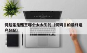 何超莲是赌王哪个太太生的（何鸿燊的最终遗产分配）