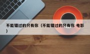 不能错过的只有你（不能错过的只有你 电影）