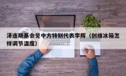 泽连斯基会见中方特别代表李辉（创维冰箱怎样调节温度）