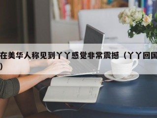 在美华人称见到丫丫感觉非常震撼（丫丫回国）