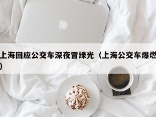 上海回应公交车深夜冒绿光（上海公交车爆燃）