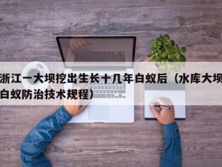 浙江一大坝挖出生长十几年白蚁后（水库大坝白蚁防治技术规程）
