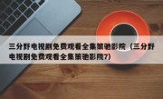 三分野电视剧免费观看全集策驰影院（三分野电视剧免费观看全集策驰影院7）