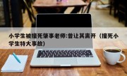 小学生被撞死肇事老师:曾让其离开（撞死小学生特大事故）