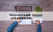 descente什么品牌（descente什么品牌鞋多少钱）