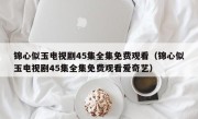 锦心似玉电视剧45集全集免费观看（锦心似玉电视剧45集全集免费观看爱奇艺）