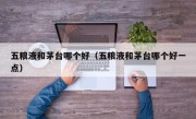 五粮液和茅台哪个好（五粮液和茅台哪个好一点）