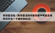 有惊喜活动（有惊喜活动对象的集市等固定场所可作为一个建筑物标注）