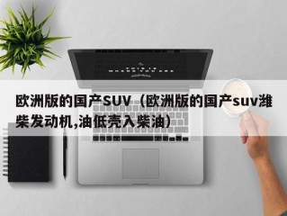 欧洲版的国产SUV（欧洲版的国产suv潍柴发动机,油低壳入柴油）