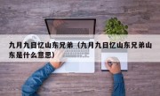 九月九日忆山东兄弟（九月九日忆山东兄弟山东是什么意思）