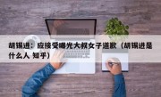 胡锡进：应接受曝光大叔女子道歉（胡锡进是什么人 知乎）